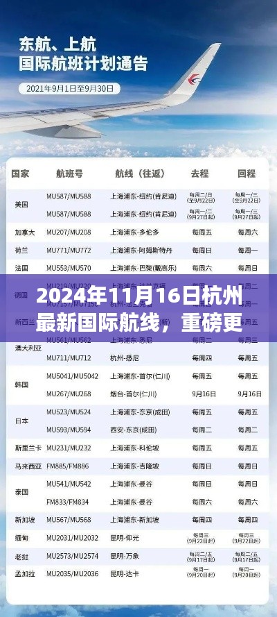 重磅更新!杭州最新国际航线一览,开启全球旅行新篇章