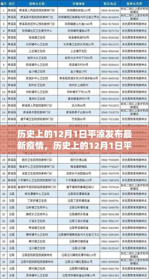 历史上的12月1日平凉疫情最新发布,防控进展与公众应对措施同步更新